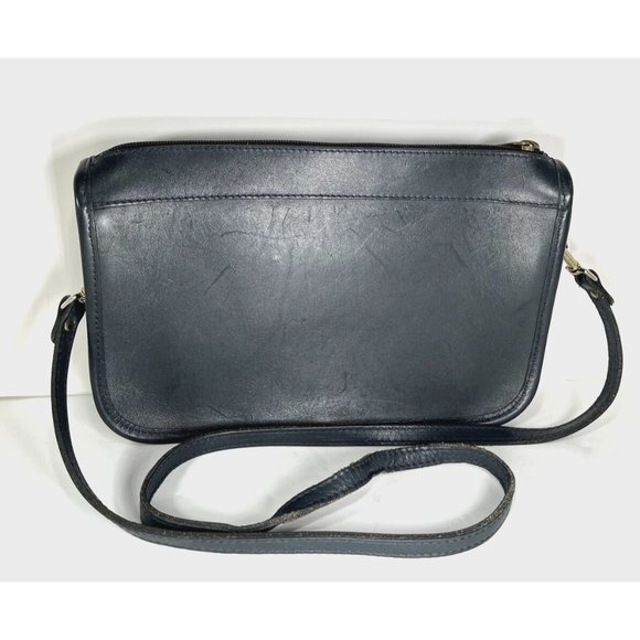 Michael Green Vintage Small Black Leather Shoulder Bag - Distressed - Picture 2 of 12